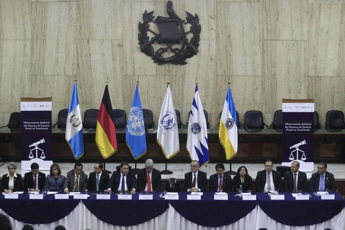 Inauguración del Observatorio Judicial del Sistema de Justicia Penal de Guatemala. (Foto Prensa Libre: Carlos Hernández)