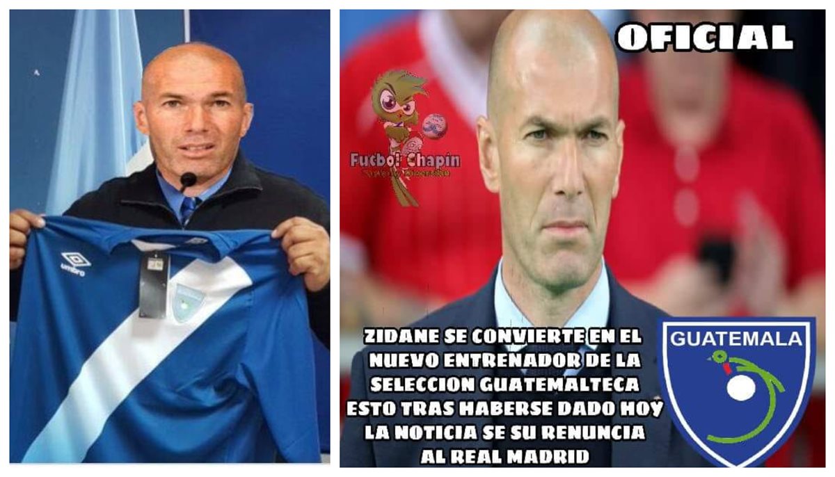Zinedine Zidane es protagonista de los memes en las redes sociales. (Foto Prensa Libre: Twitter)