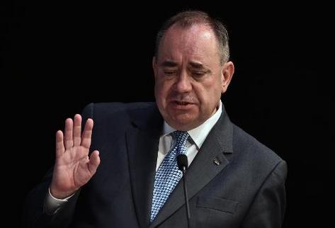 Alex Salmond, primer ministro escocés, en Glasgow. (Foto Prensa Libre: AFP).