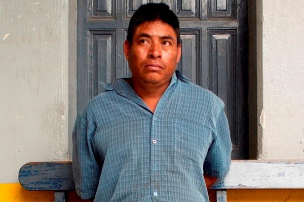 Diego Maldonado Yat fue capturado por haber secuestrado al síndico segundo de Cunén, en Quiché. (Foto Prensa Libre: Oscar Figueroa)