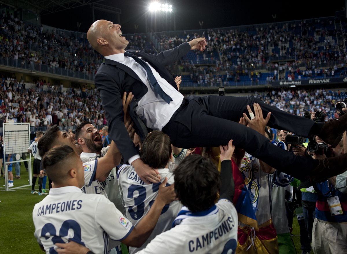 El grito de gol que se materializó en el título 33 del Real Madrid. (Foto Prensa Libre: AFP).