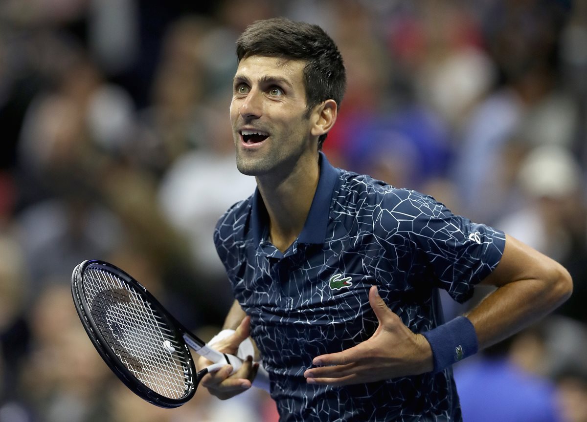 Novak Djokovic ganó la final del Abierto de Estados Unidos en tres sets. (Foto Prensa Libre: AFP)