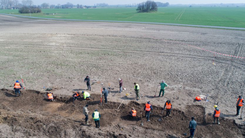 Los expertos excavaron en un área de 400 metros cuadrados. AFP