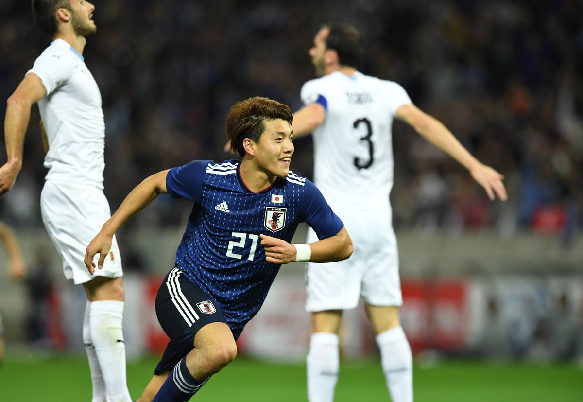 Japón superó a Uruguay en partido amistoso que se llevó a cabo en Saitama. (Foto Prensa Libre: AFP)