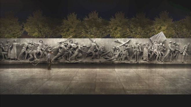 Así quedaría el monumento que Estados Unidos planea construir para homenajear a los caídos en la Primera Guerra Mundial. (Ilustración: Comisión de la Primera Guerra Mundial)