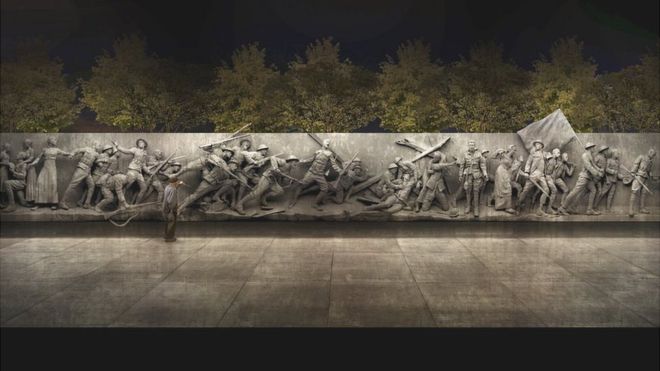 Así quedaría el monumento que Estados Unidos planea construir para homenajear a los caídos en la Primera Guerra Mundial. (Ilustración: Comisión de la Primera Guerra Mundial)