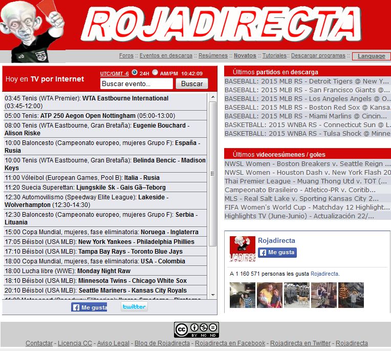 Roja Directa es uno de los sitios más recurridos por los usuarios de Internet para ver partidos de futbol. (Foto Prensa Libre: TodoDeportes)