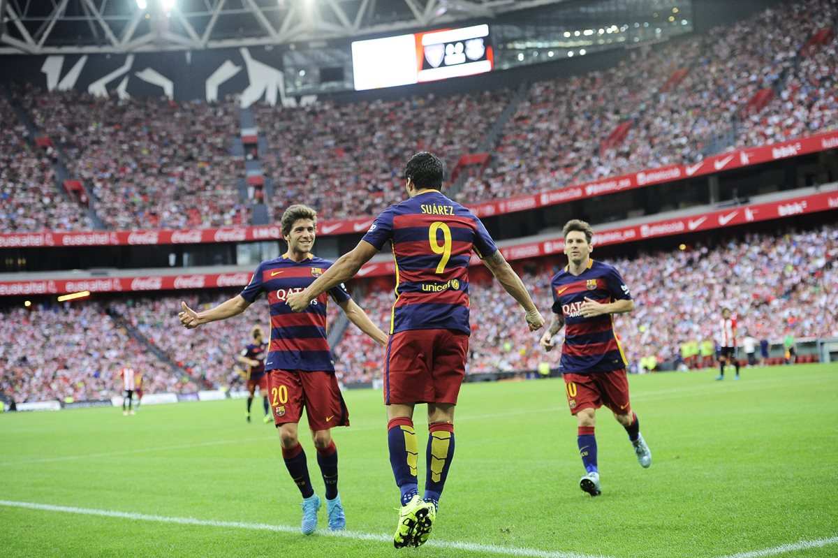 El Barcelona superó con apuros al Athletic este domingo. (Foto Prensa Libre: AP)