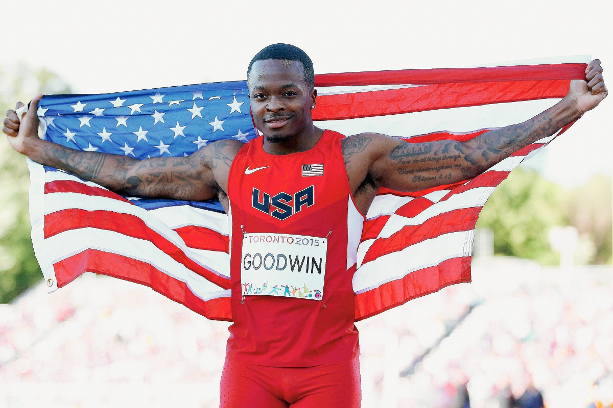 Marquise Goodwin consiguió una medalla más para la delegación estadounidense en saltolargo. (Foto Prensa Libre: AFP)