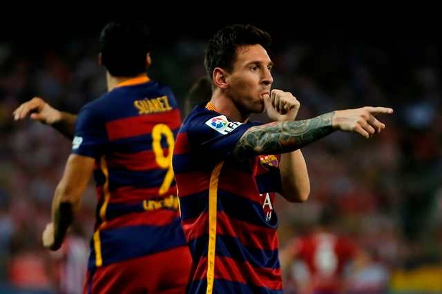 Messi le dedica el gol a Mateo su segundo hijo (Foto Prensa Libre:AFP)
