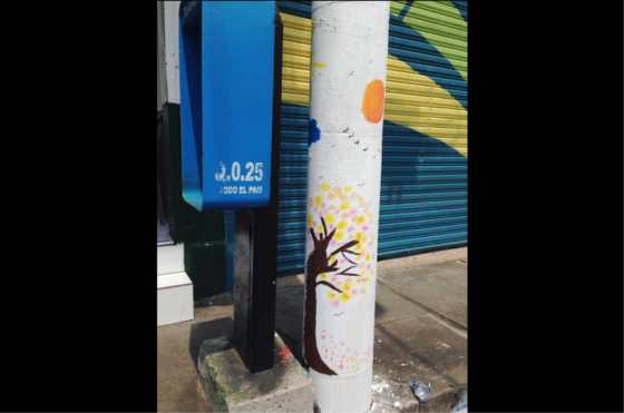 Jóvenes decidieron transformar la propaganda en obras de arte. La mayoría en postes, laderas, piedras y puentes.