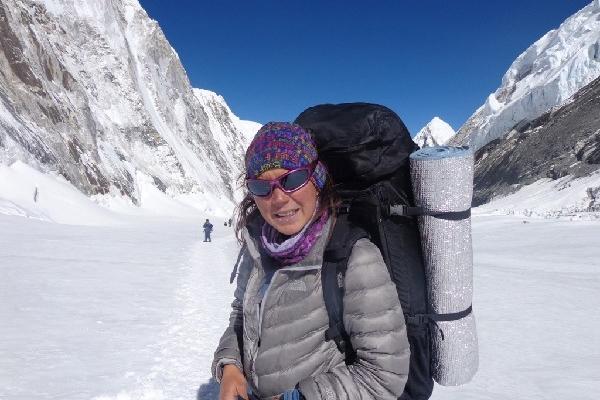 La atleta nacional, en una de sus expediciones. (Foto Prensa Libre: cortesía Bárbara Padilla)