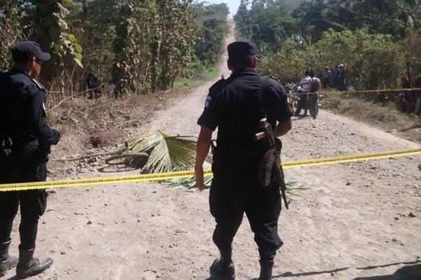  El ataque se registró en una de las calles de la Línea B-2 Sector Icán, San José La Máquina, Suchitepéquez. (Foto Prensa Libre: Omar Méndez)