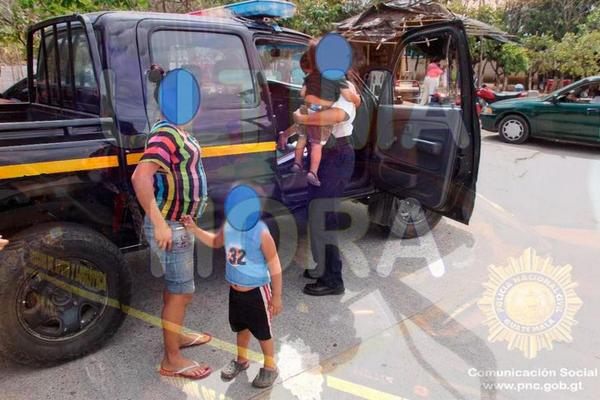 Autoridades rescatan a tres menores en Chiquimula, una de ellas está embarazada. (Foto Prensa Libre: PNC)