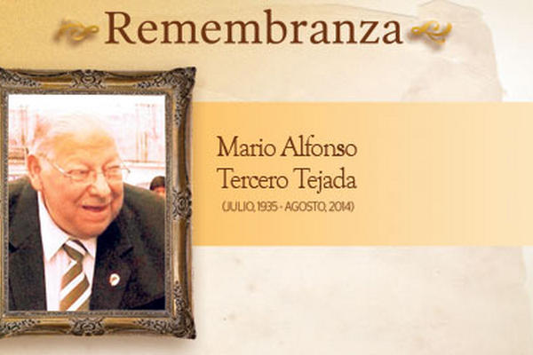 Mario Alfonso Tercero Tejada (Julio 1935 - Agosto 2014). (Foto Prensa Libre: Archivo)