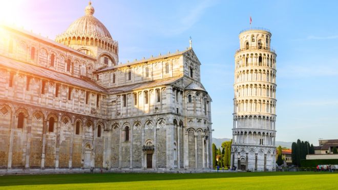 La emblemática torre italiana tiene una desviación de 5 metros y mida 58 metros. GETTY IMAGES