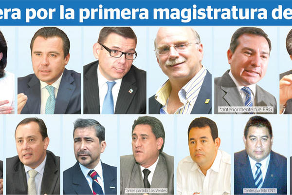 Carrera por la primera magistratura del país. (Fotoarte Prensa Libre)