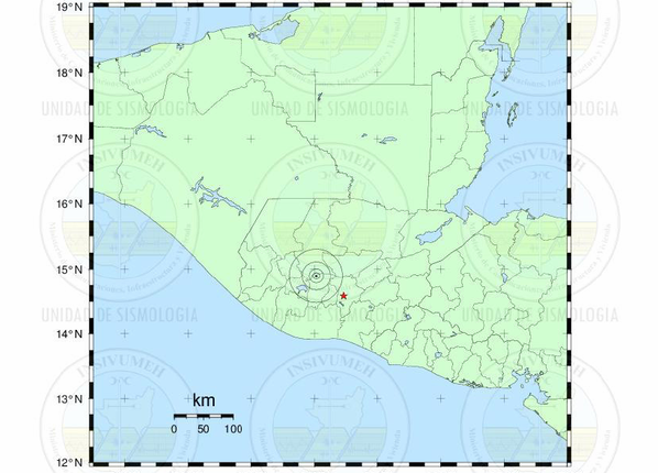 El sismo se registró a 58 kilómetros al noreste de Chimaltenango. (Foto Prensa Libre: Insivumeh)