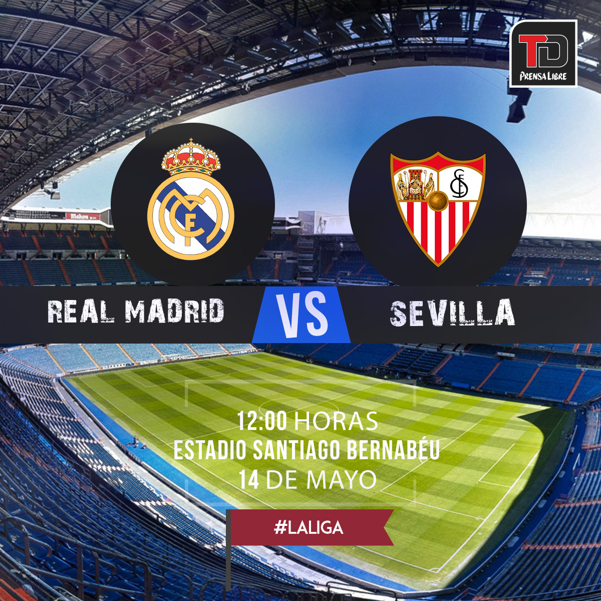 Madrid y Sevilla sostendrán un intenso duelo en el Bernabéu. (Foto Prensa Libre: TodoDeportes)
