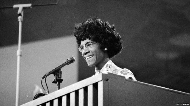 Shirley Chisholm durante la Convención Nacional Demócrata en 1972. GETTY IMAGES