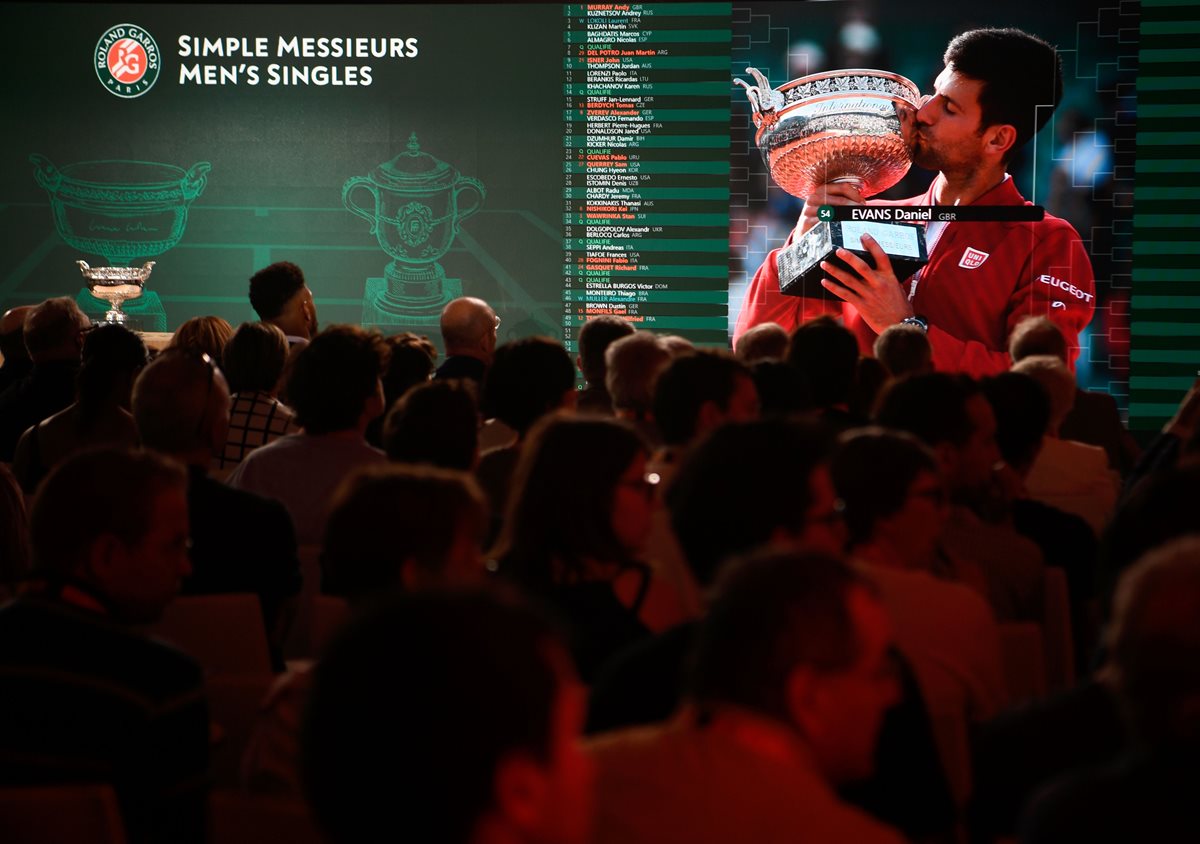 Así quedaron las llaves de Roland Garros. (Foto Prensa Libre: AFP)