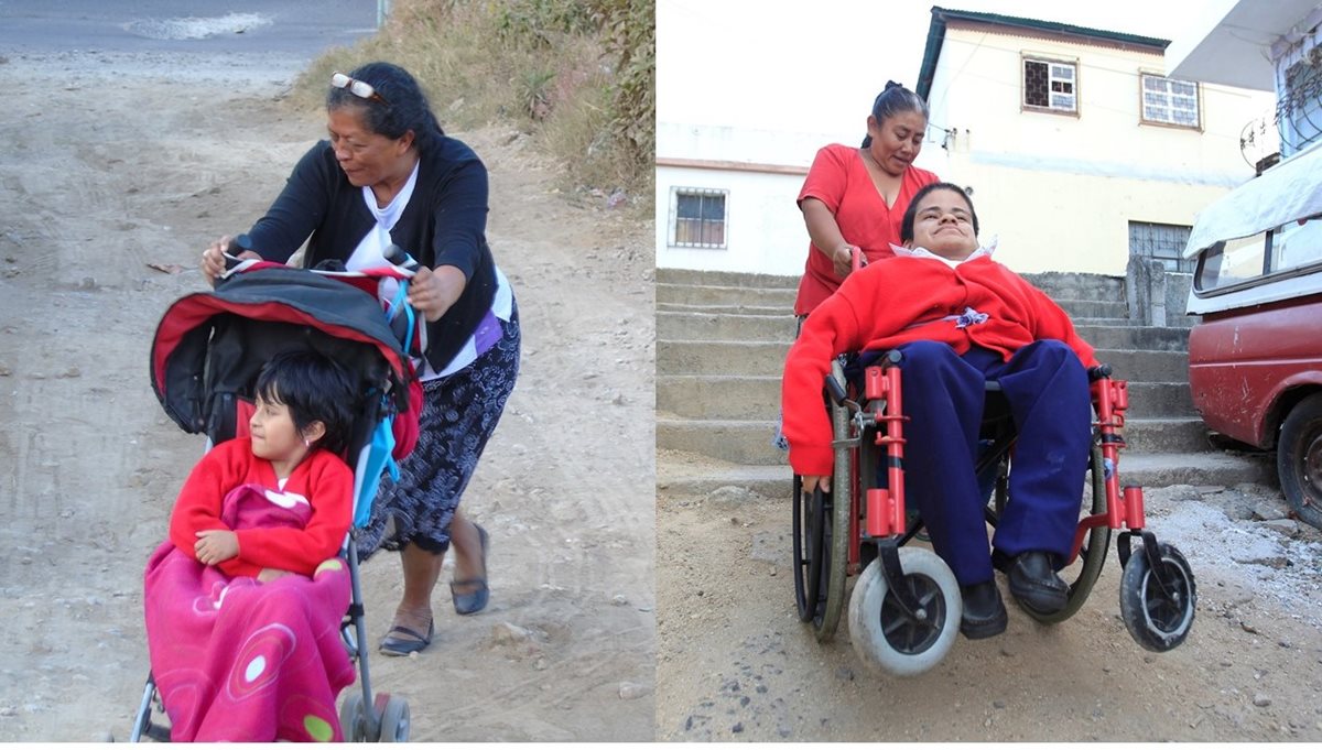 Abuela y madre luchan a diario para sacar adelante a su nieta e hijo. (Foto Prensa Libre).
