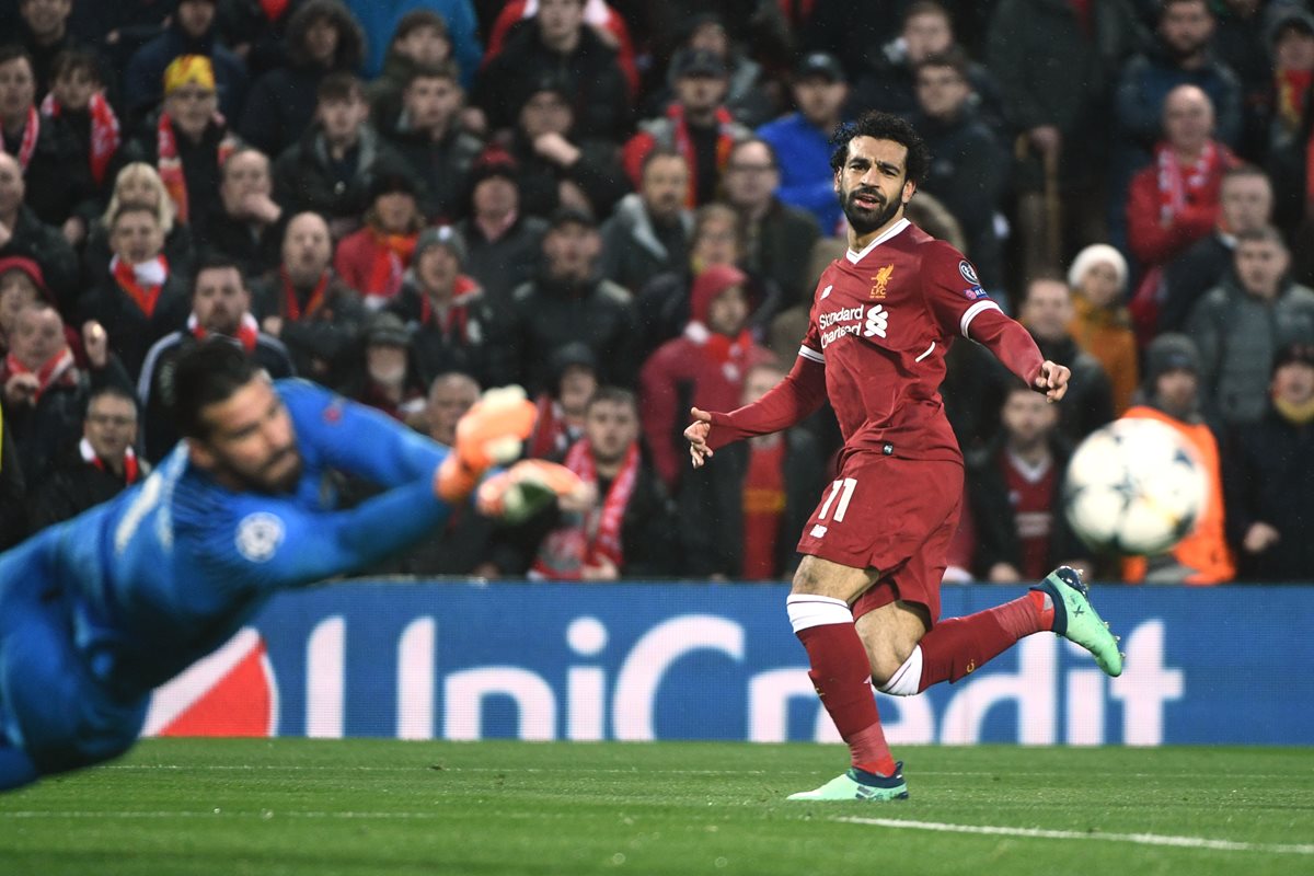 Mohamed Salah fue de los hombres más peligrosos de Liverpool. (Foto Prensa Libre: AFP)