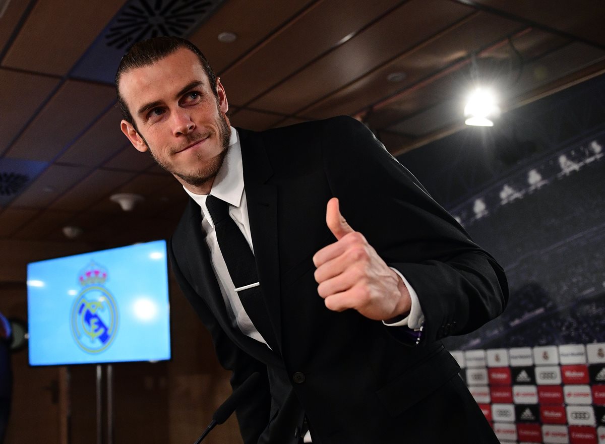 Gareth Bale se siente muy feliz por la renovación hasta el 2020 con el Real Madrid. (Foto Prensa Libre: AFP)