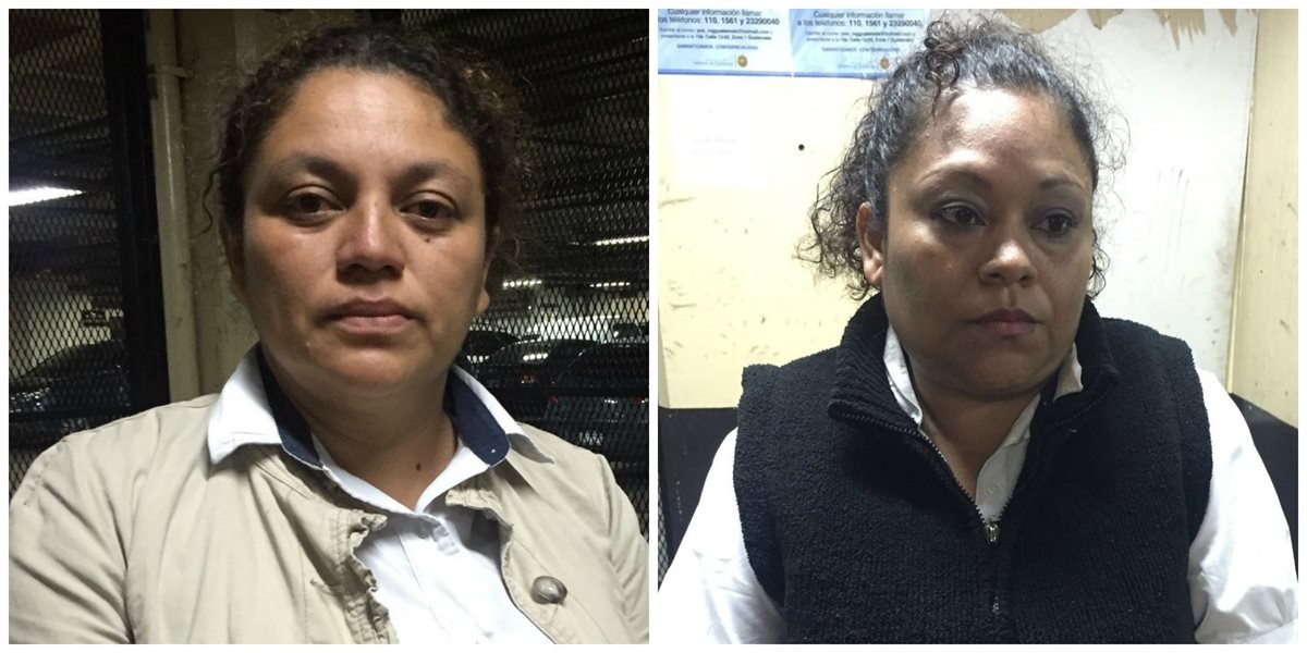 Dos trabajadoras del Renap fueron detenidas sindicadas de alteración del estado civil. (Foto Prensa Libre: PNC)