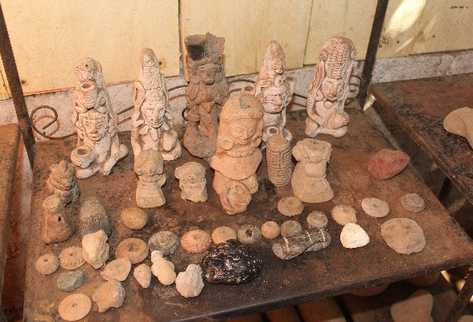 Parte  de los objetos  encontrados   en   Suchitepéquez.