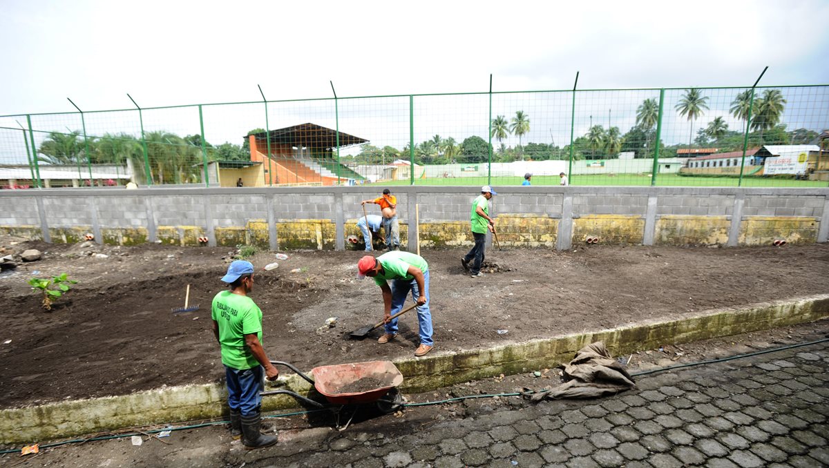 El Mateo Sicay Paz, sede de Deportivo Siquinalá está en plena remodelación. (Foto Prensa Libre: Francisco Sánchez)