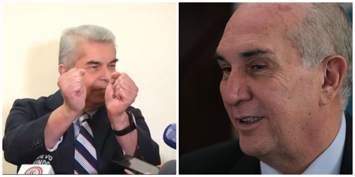 Luis Rabbé, expresidente del Congreso y Mario Taracena, actual presidente del Legislativo. (Foto Prensa Libre)