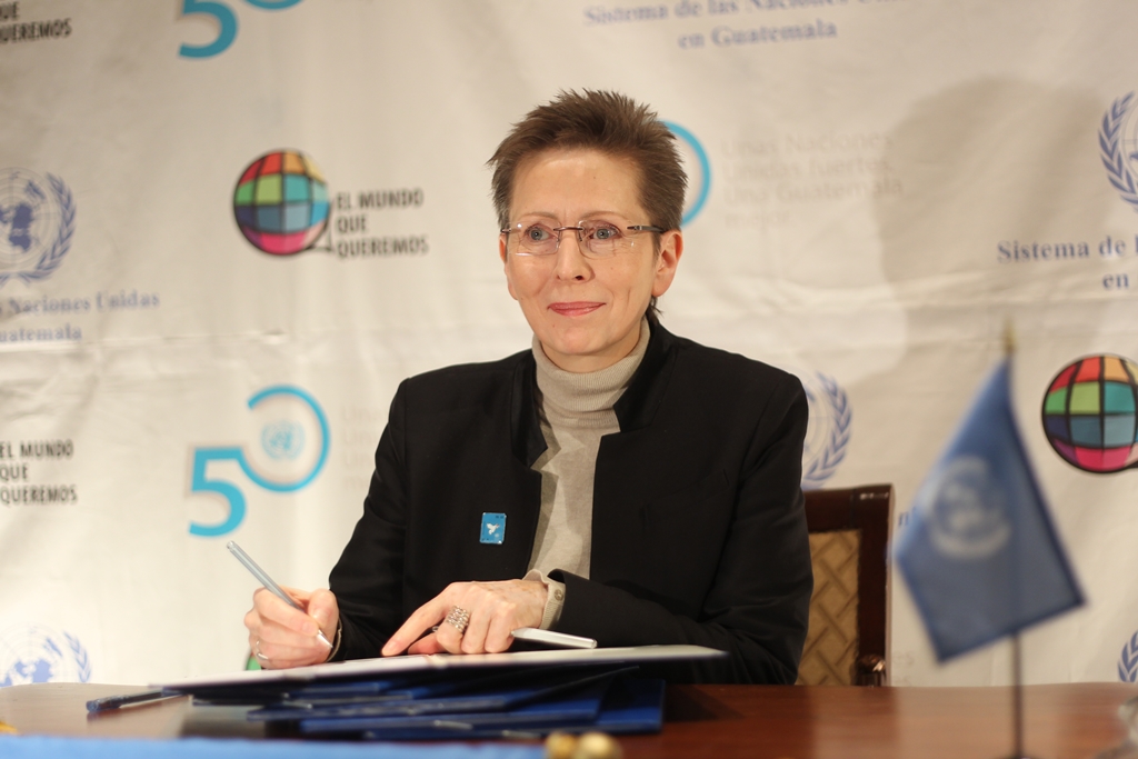 Valerie Julliand, Coordinadora Residente del Sistema de las Naciones Unidas en Guatemala. (Foto Prensa Libre: Esbin García)