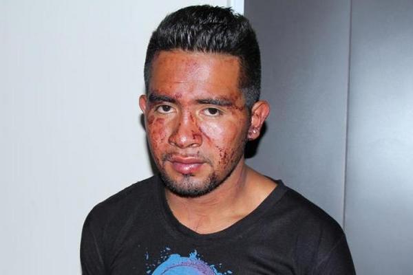 Detenido por agredir a su esposa con tres meses de gestación. (Foto Prensa Libre: PNC)