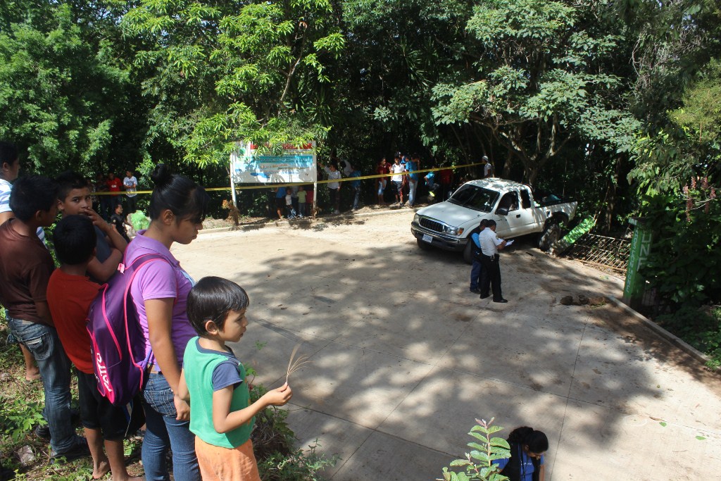 Lugar donde murió baleada la víctima, en Yupiltepeque, Jutiapa. (Foto Prensa Libre: Óscar González)