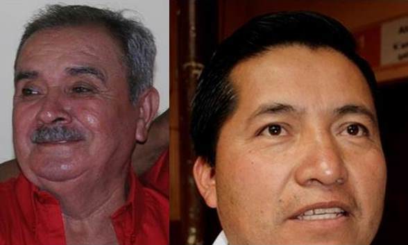 Abel Sandoval –Izquierda–, y Ernesto Calachij –derecha–, fueron aprehendidos este viernes por la Policía Nacional Civil. (Foto HemerotecaPL)