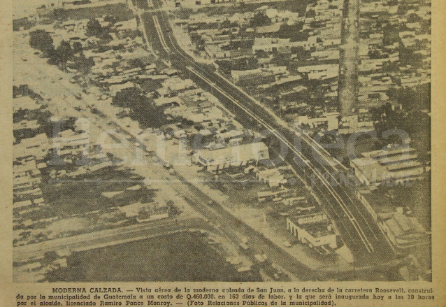 Vista aérea de la Calzada San Juan en 1967. (Foto: Hemeroteca PL)