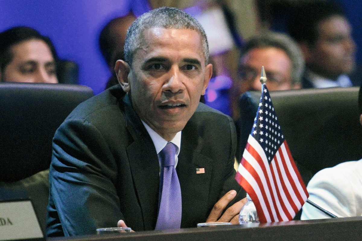 El presidente estadounidense, Barack Obama, durante su discurso en la Cumbre de las Américas. (Foto Prensa Libre: AFP).