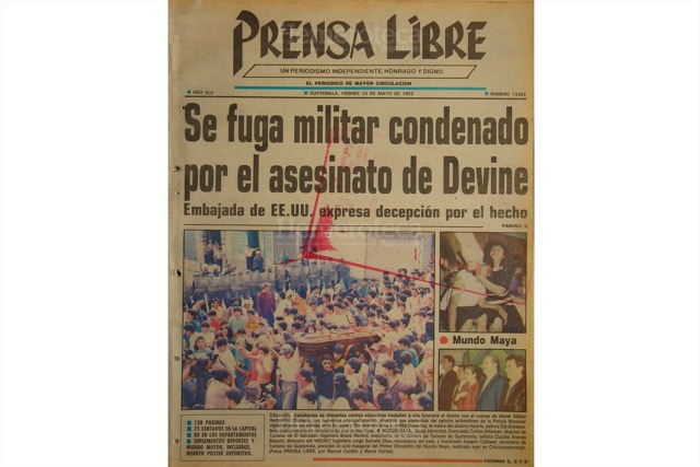 Portada del 14 de mayo de 1993, con titular sobre la fuga de Contreras Alvarado. (Foto: Hemeroteca PL)