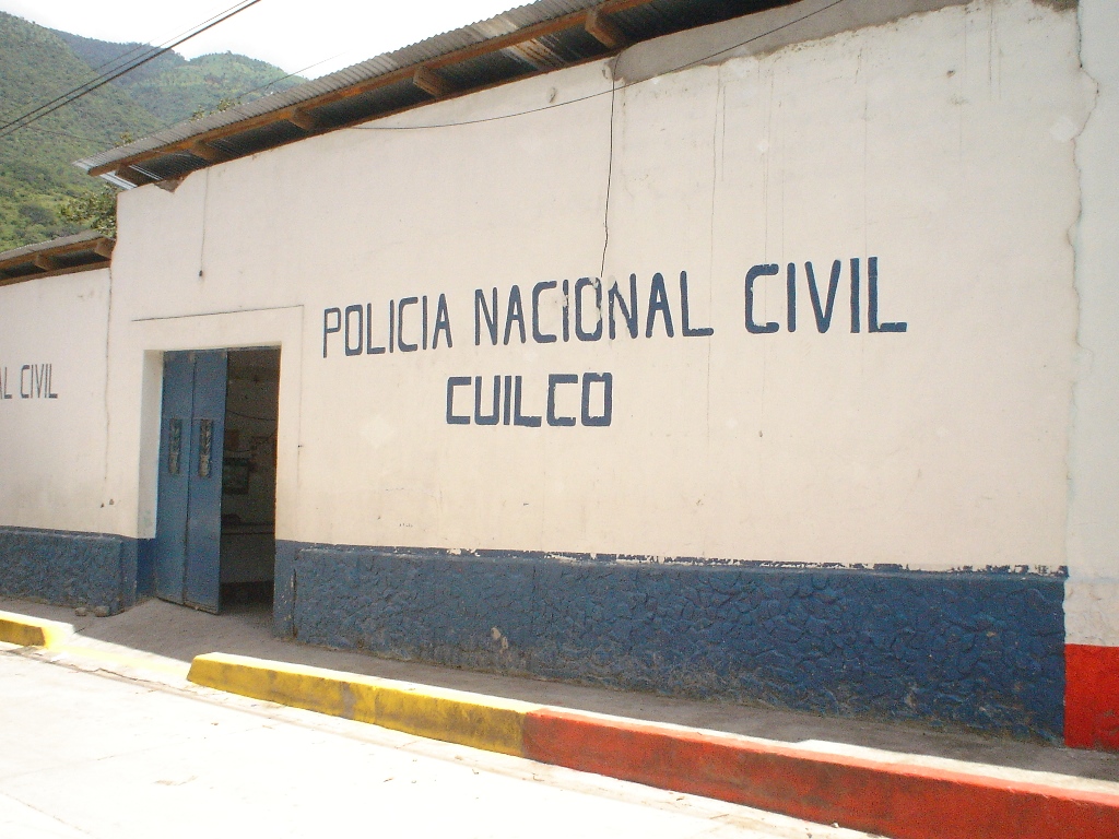 Subestación de la PNC de Cuilco, donde están asignados los agentes afectados. (Foto Prensa Libre: Mike Castillo).