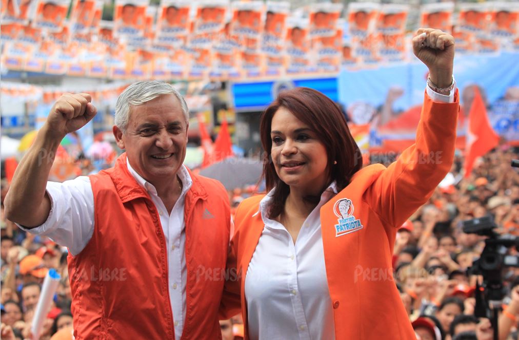 Otto Pérez Molina y Roxana Baldetti fueron los candidatos presidenciales en 2011 del Partido Patriota. (Foto Prensa Libre: Hemeroteca PL)