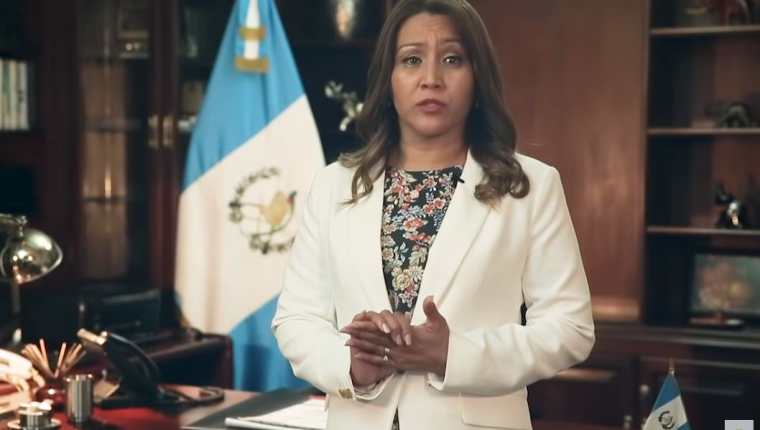 Patricia Marroquín de Morales durante su mensaje a los centroamericanos. (Foto Prensa Libre: Captura de Youtube).