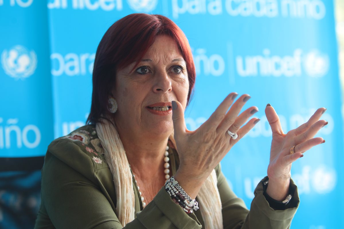 María Cristina Perceval, directora regional de Unicef para América Latina y el Caribe. (Foto Prensa Libre: Alvaro Interiano)