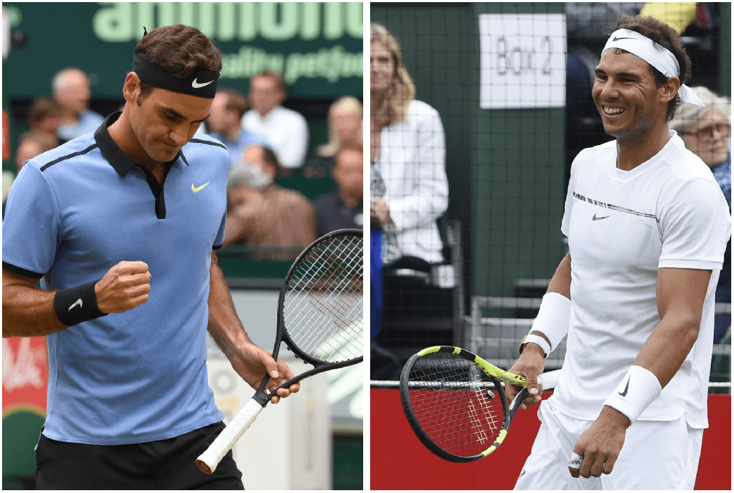 Roger Federer y Rafael Nadal llegan como los grandes favoritos para ganar el Grand Slam de Wimbledon. (Foto Prensa Libre: AFP y EFE)