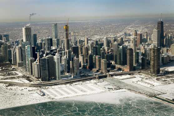 Una vista general de la ciudad de Chicago, Illinois. 