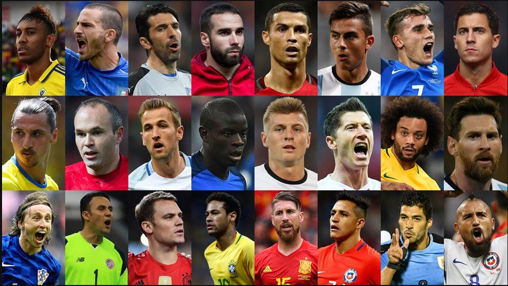 Neymar, Cristiano, Messi, Buffon, son algunos de los que figuran para el premio donde solo quedarán tres finalistas. (Foto Prensa Libre: cortesía FIFA)