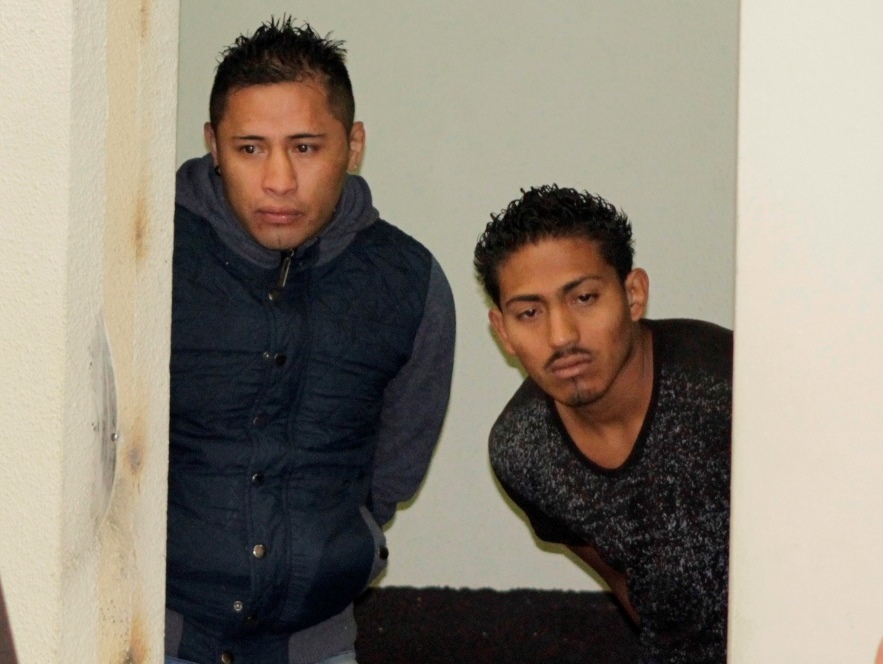 Freyman Aguilar y Max Alexánder Lucas son condenados por homicidio y robo. (Foto Prensa Libre: María Longo)