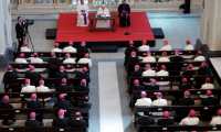El papa Francisco se reunió con los obispos de Centroamérica en la iglesia San Francisco de AsÍs. (Foto Prensa Libre. EFE)