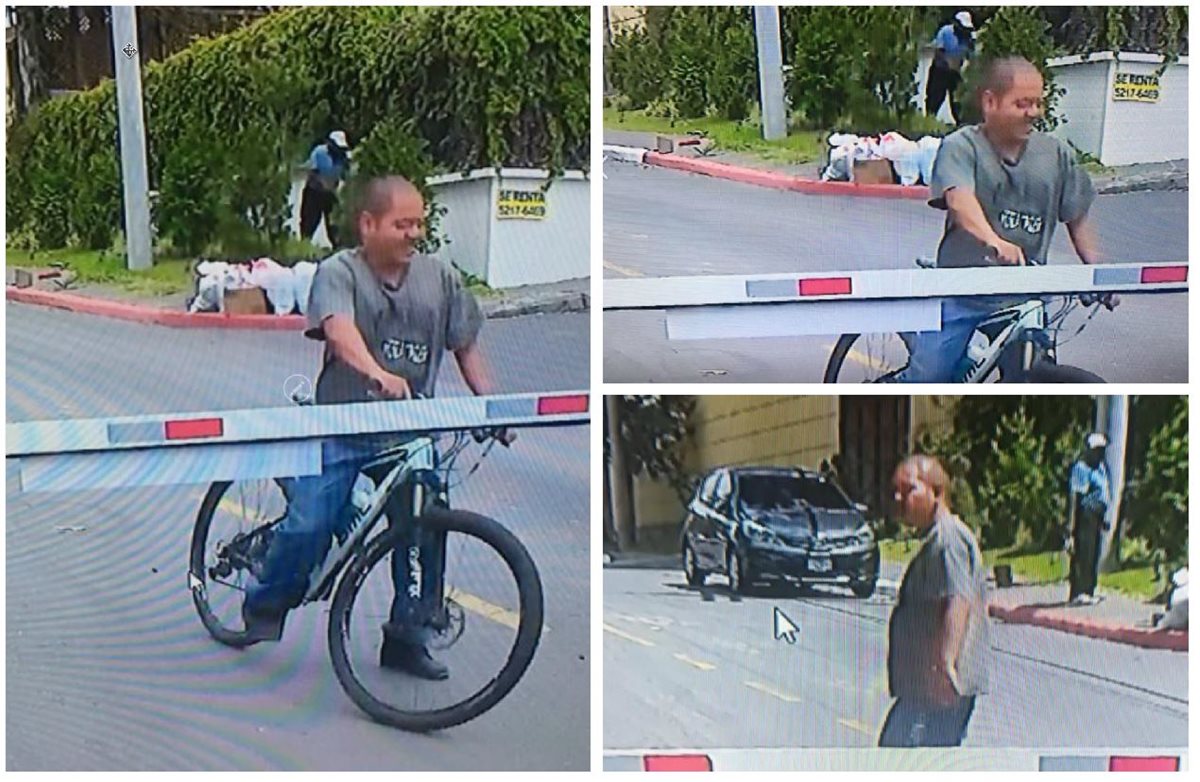 Imágenes del presunto ladrón que se llevo la bicicleta de Juan Maegli. (Foto Redes).