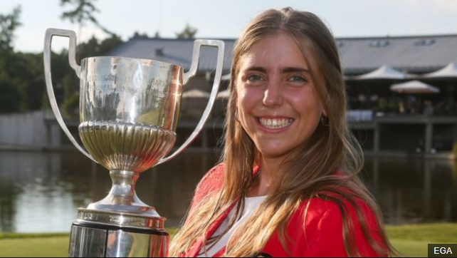 Celia Barquín Arozamena logró el mayor triunfo de su corta carrera hace dos meses con el Campeonato Europeo Aficionado. (Foto Prensa Libre: BBC News Mundo)